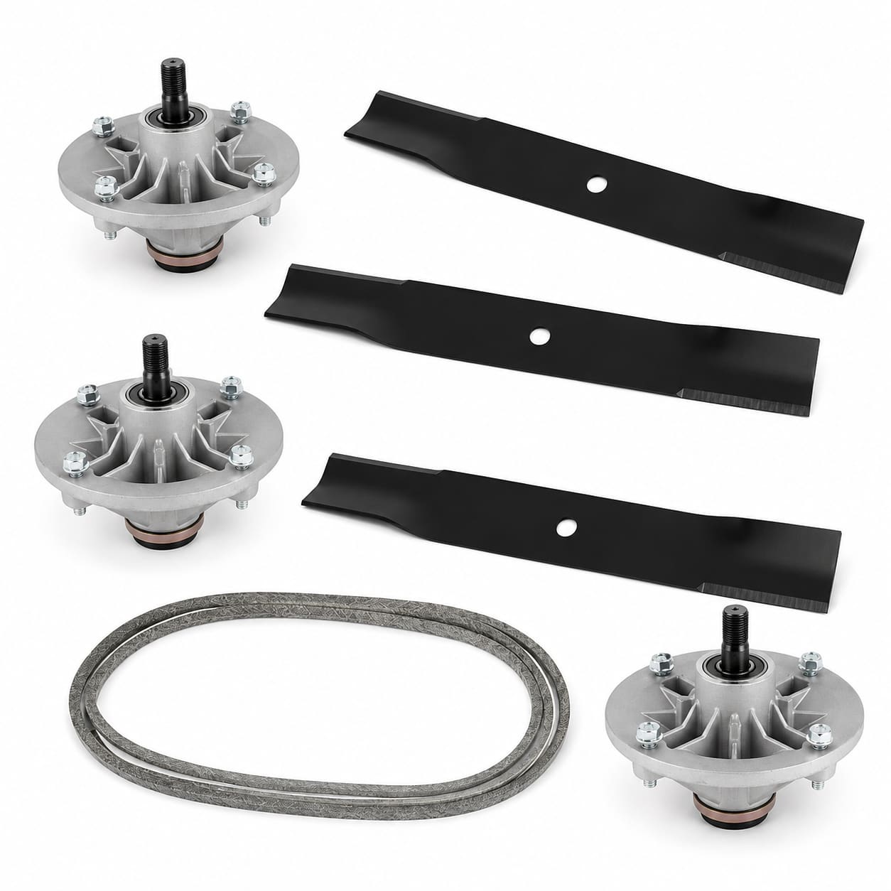 50-inch deck rebuild kit for Toro TimeCutter Z5000 and Z5040 mowers with spindle assemblies, 110-6837-03 blades, and 110-6892 deck belt.
