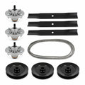 Toro TimeCutter Z5040 74374 50-inch deck rebuild kit with three spindles, pulleys, blades and 110-6892 belt