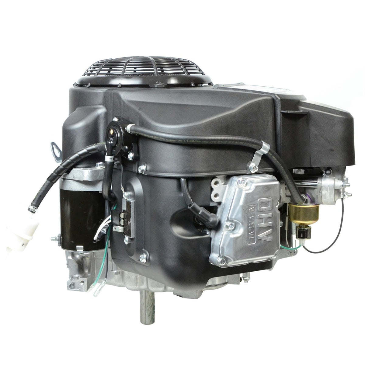 Kawasaki FR691V engine opposite side view showing fuel pump and cylinder cover
