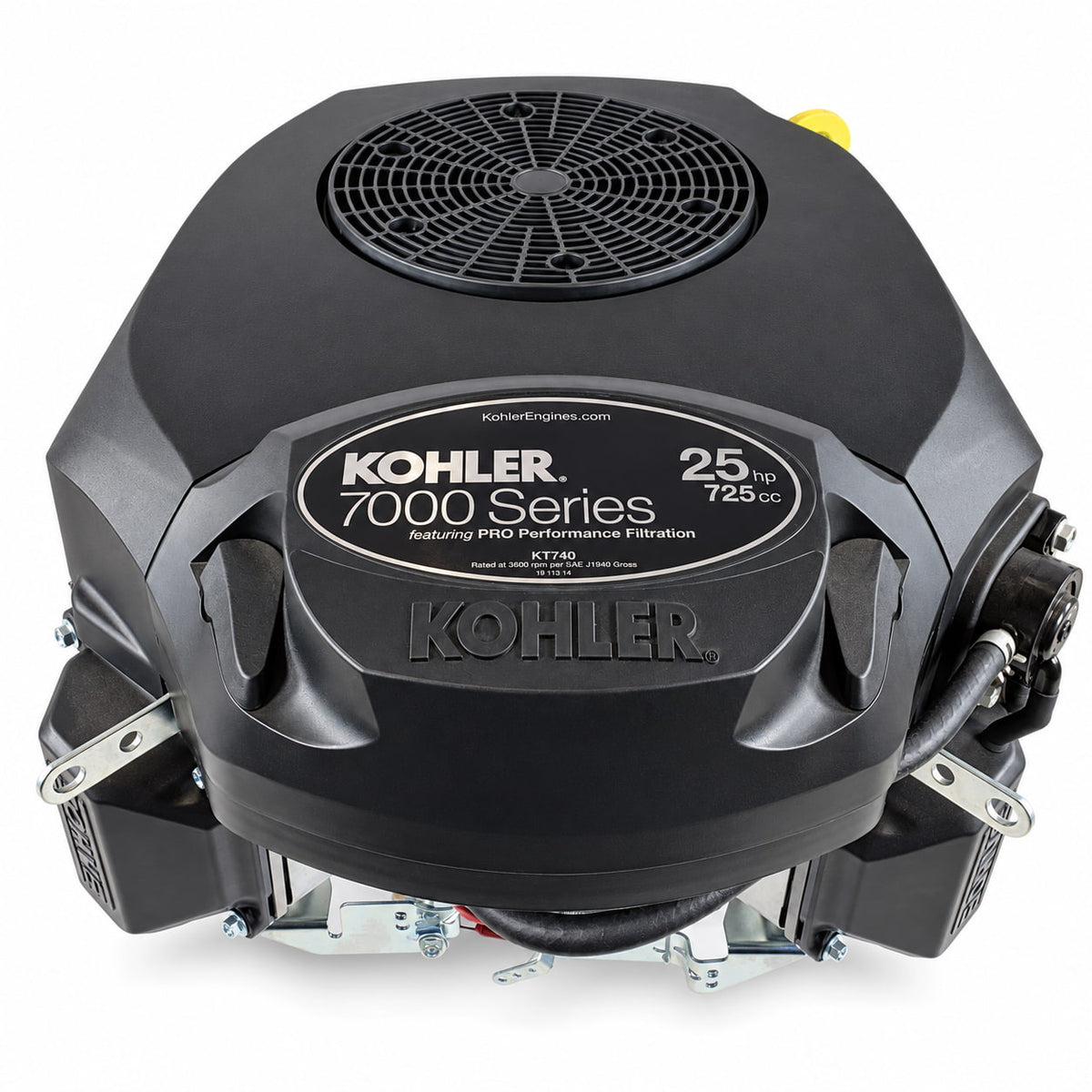Kohler KT740-3097 25 HP engine showing cooling screen and 7000 Series cover