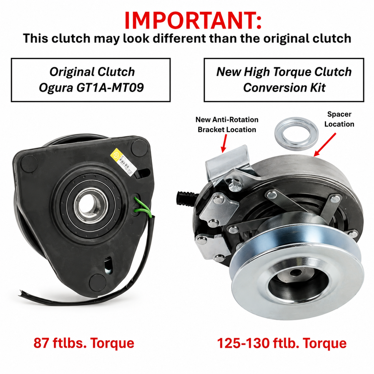 Ogura GT1A-MT09 PTO clutch installation instruction sheet