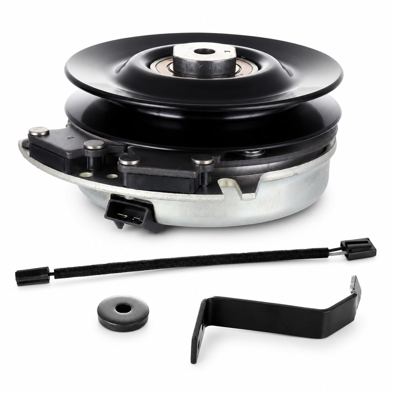 John Deere GY20878 aftermarket PTO clutch replacement. Built with a 1-inch crankshaft bore, 6.10 inch pulley diameter, and counter-clockwise rotation.