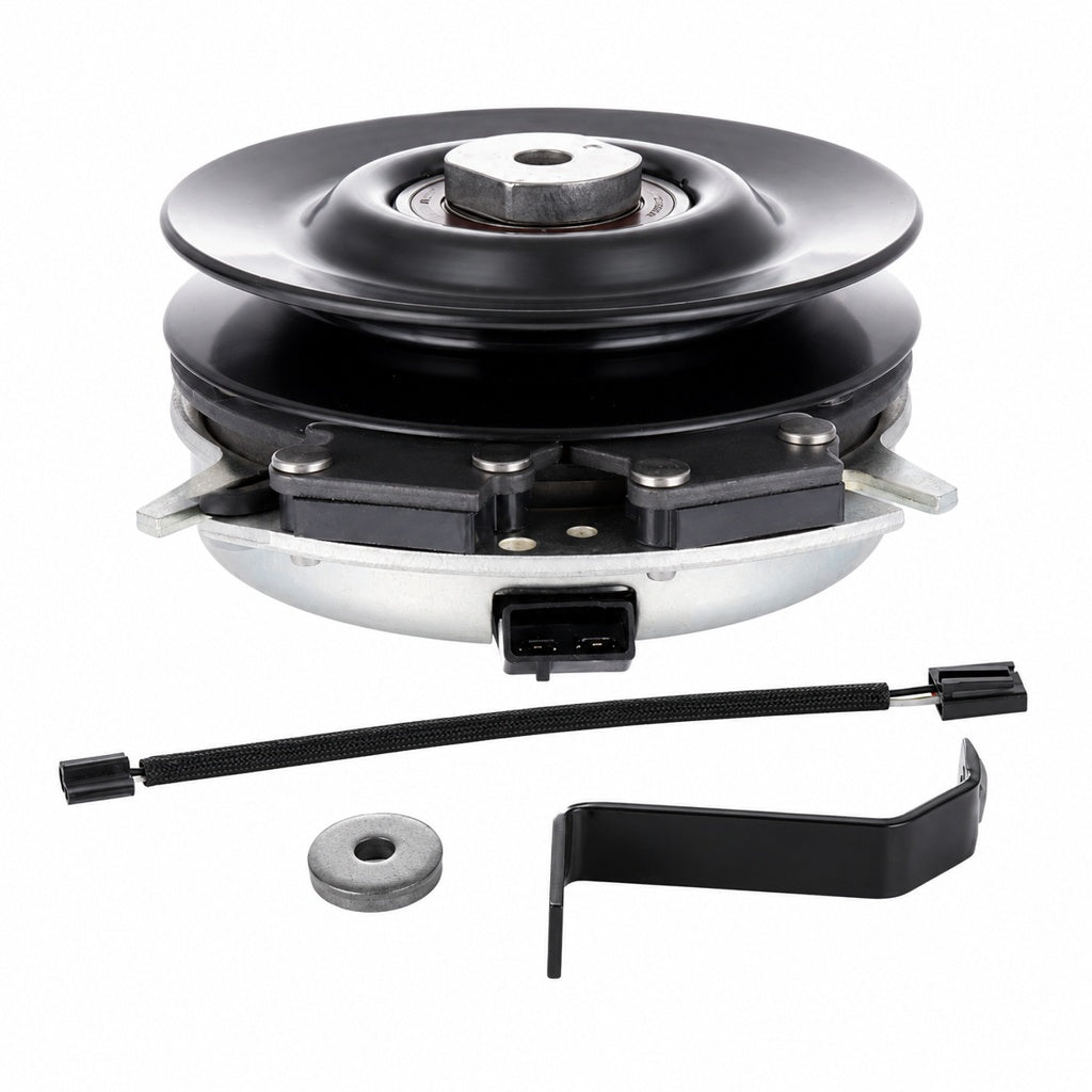 GY21339 PTO clutch replacement for John Deere D140 LA145 L130 showing 1 inch bore pulley and connector.