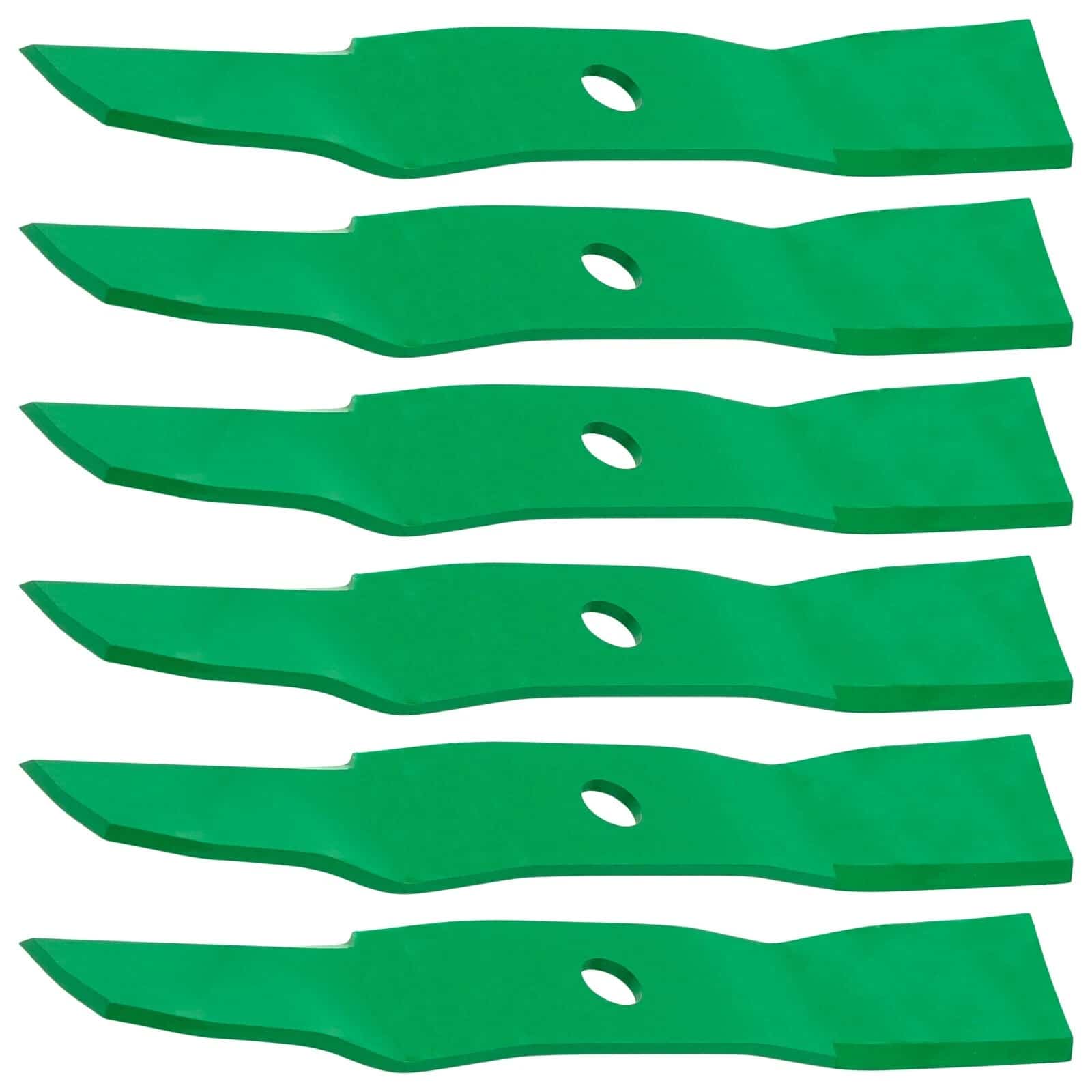 6-Pack Mower Blades M136194 / TCU18678 for John Deere 48-Inch Deck.