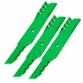 3-pack toothed mulching mower blades 038-5350-00 038-5000-00 for 48-inch Bad Boy, Scag, and Hustler decks.
