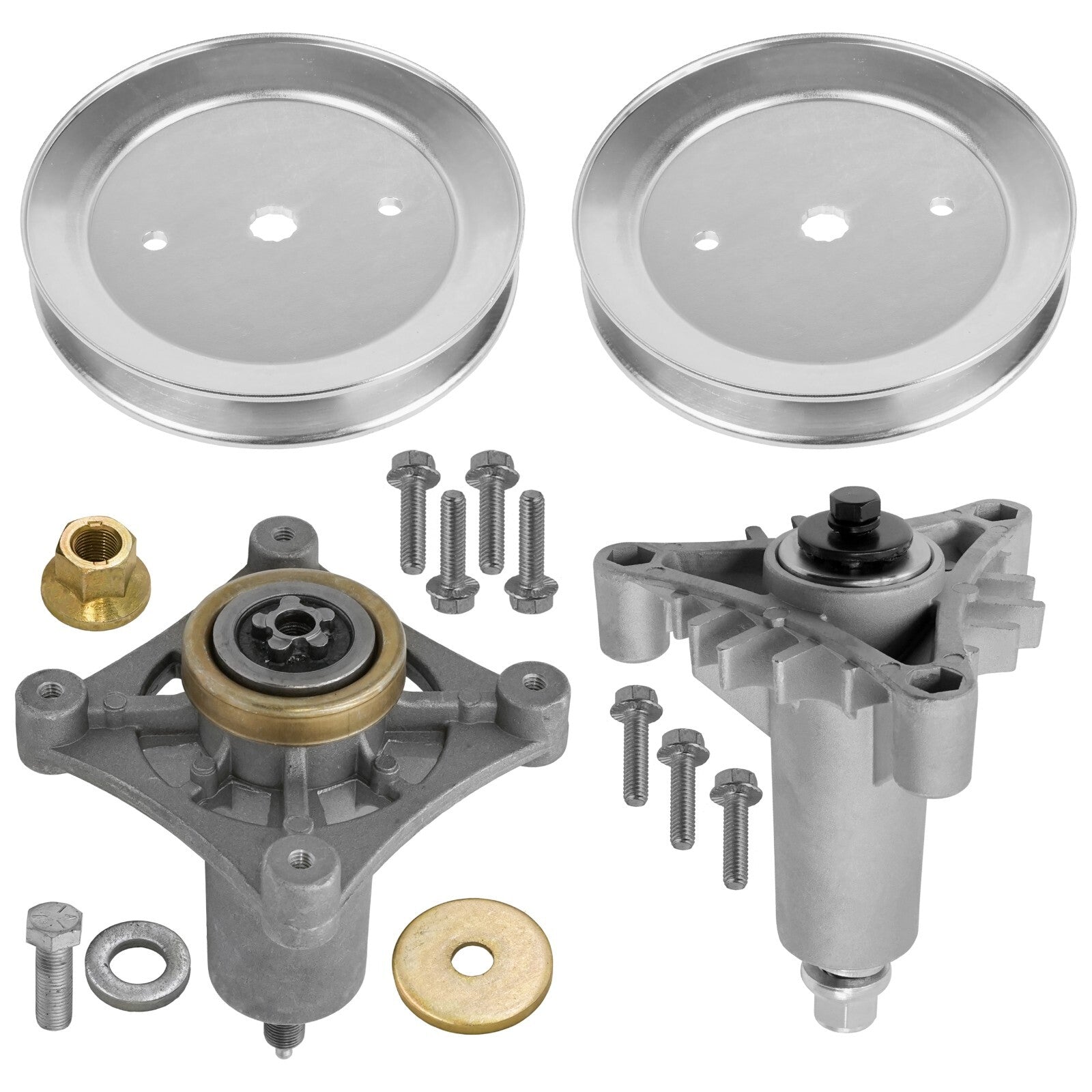 1 Spindle Assembly + Pulley 587820301 spindle assembly for Husqvarna John Deere mower deck.