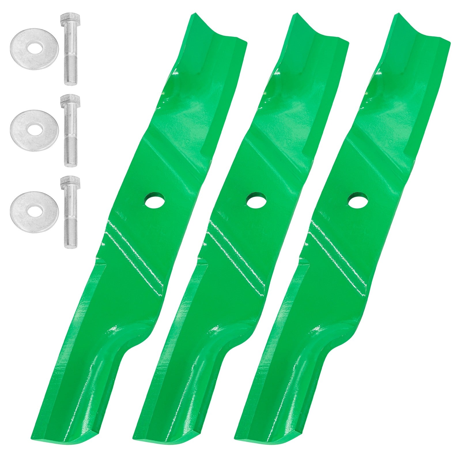 Mower Blades 30227-50X / 300440 for Dixie Chopper replacement mower blades 3-Pack with mounting bolts.