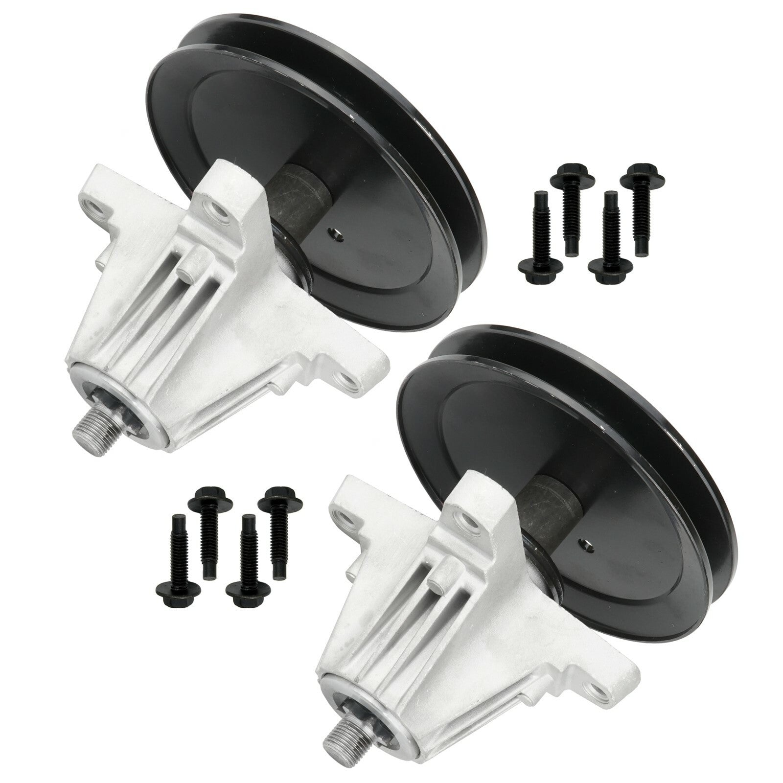 2 Spindle Assemblies 618-06977 spindle assembly for MTD Cub Cadet mower deck.