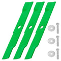 Mower Blades 103-6387-S / 103-6387 for Exmark 52-Inch Deck replacement mower blades 3-Pack with mounting bolts.