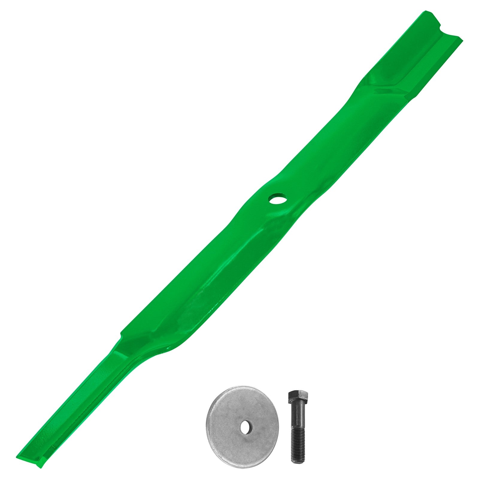 Mower Blades M89456 / M89454 for John Deere 30-Inch Deck replacement mower blades 1-Pack with mounting bolts.