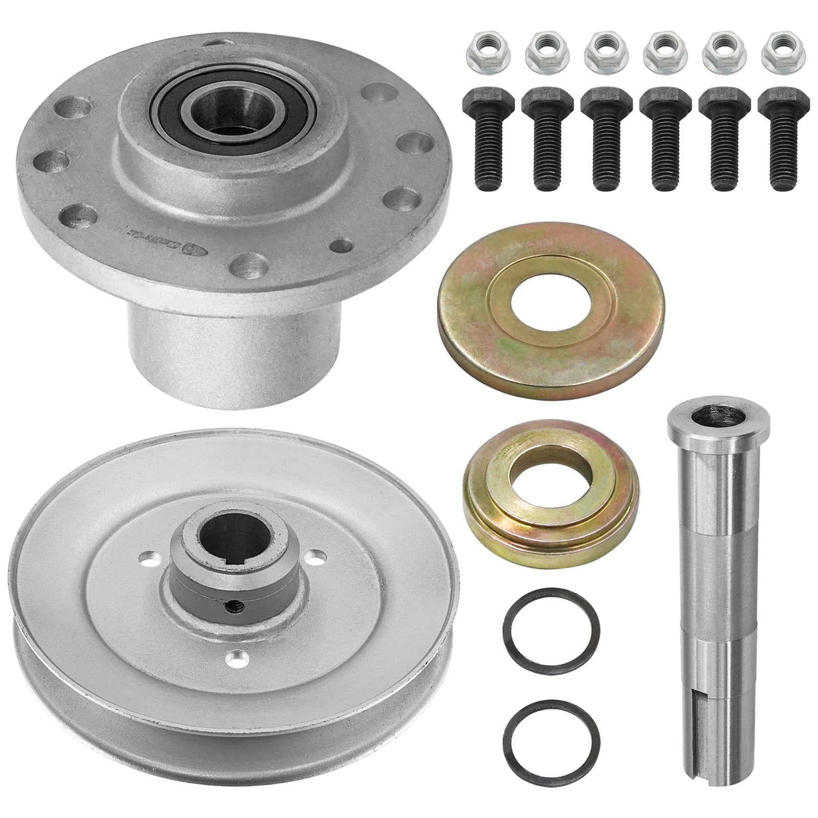 1 Spindle Assembly + Pulley 107-4065 spindle assembly for Toro Exmark mower deck.