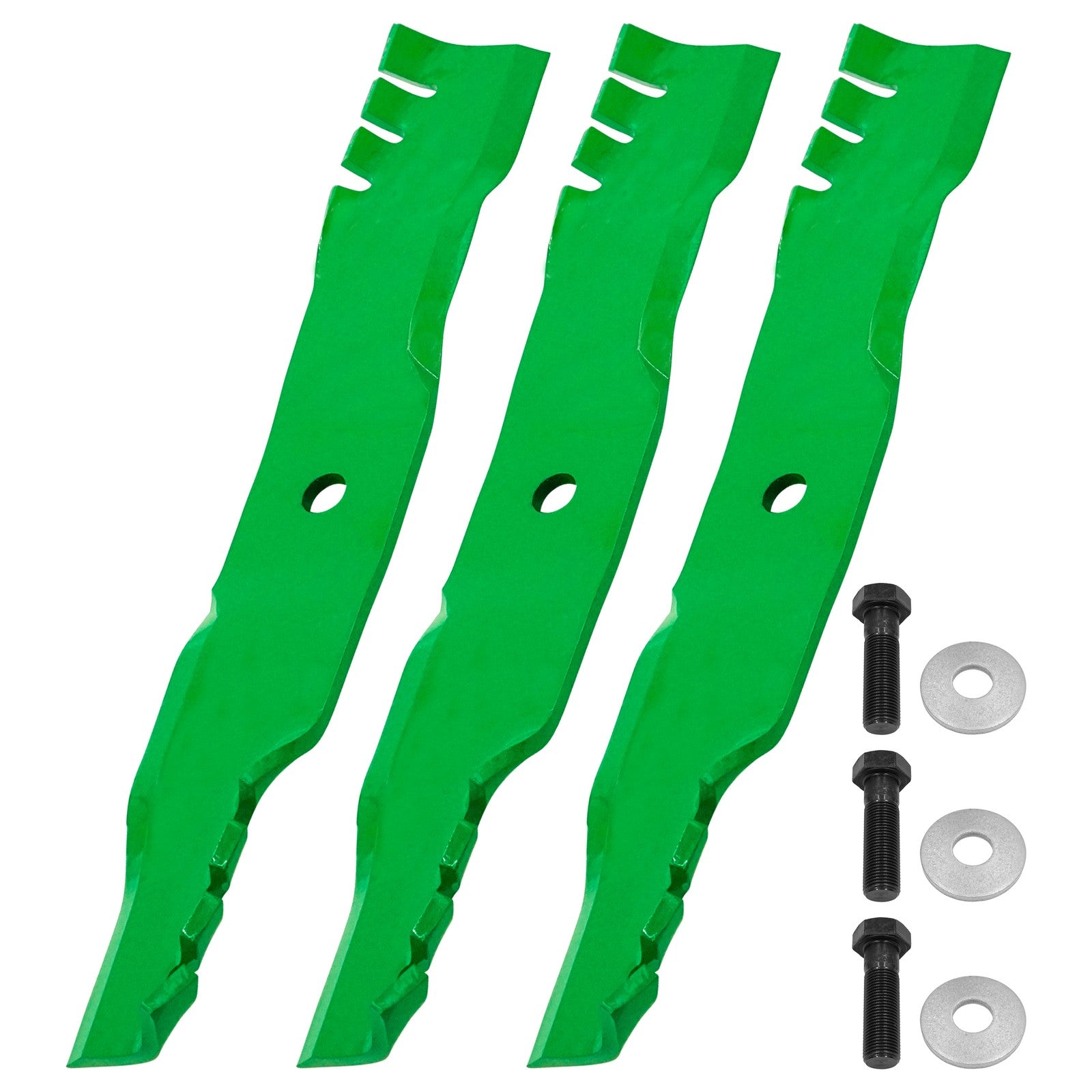 Mower Blades 107-3192-03 / 514060 for Toro 48-Inch Deck replacement mower blades 3-Pack with mounting bolts.