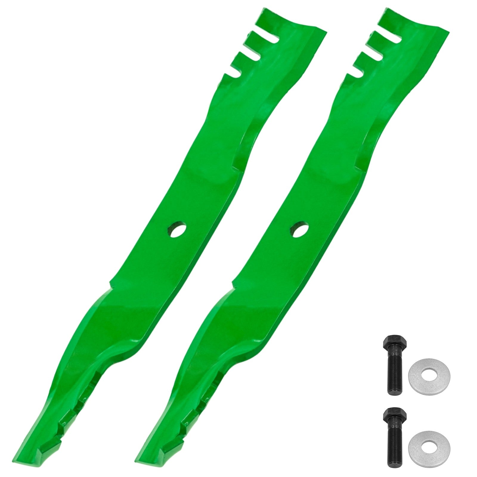 Mower Blades 105-7781-03 / 105-7779-03 for Toro replacement mower blades 2-Pack with mounting bolts.