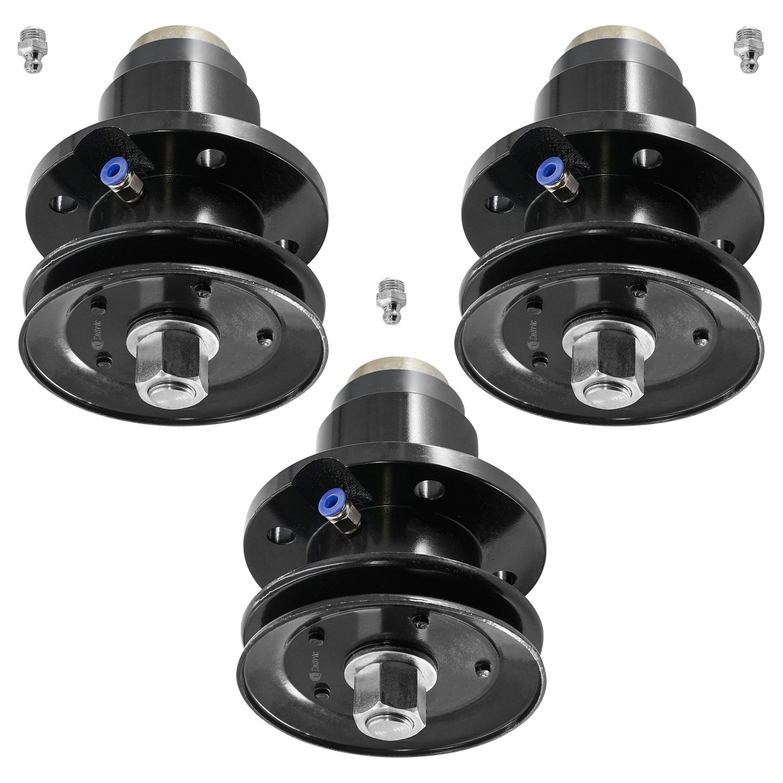 3 Spindle Assemblies + Pulley 315-377S spindle assembly for Land Pride John Deere mower deck.