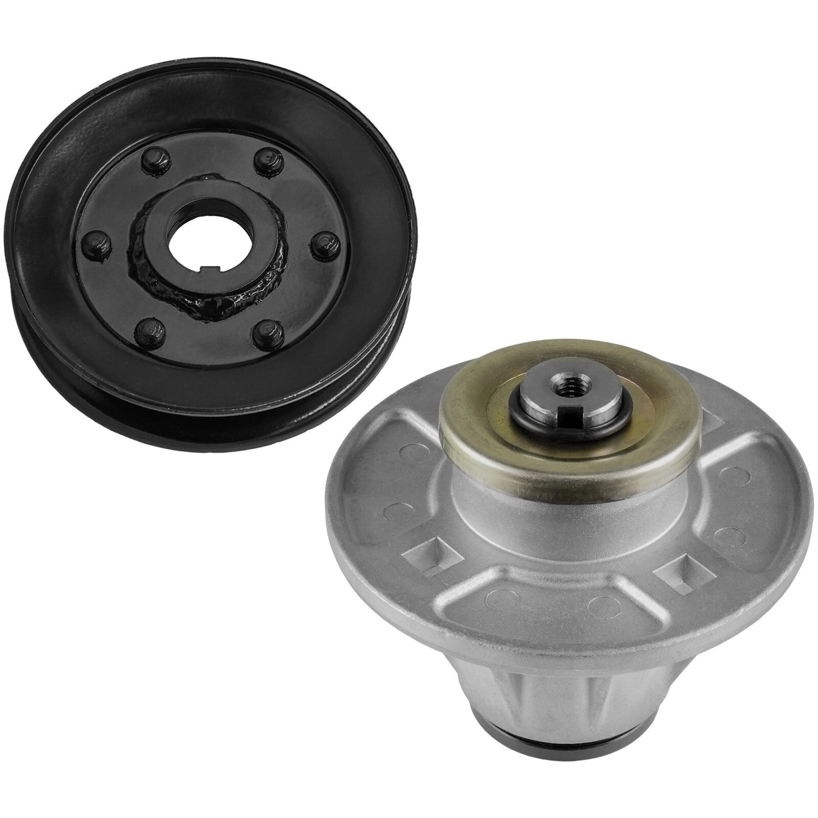 1 Spindle Assembly + Pulley 51510000 spindle assembly for Ariens Gravely mower deck.