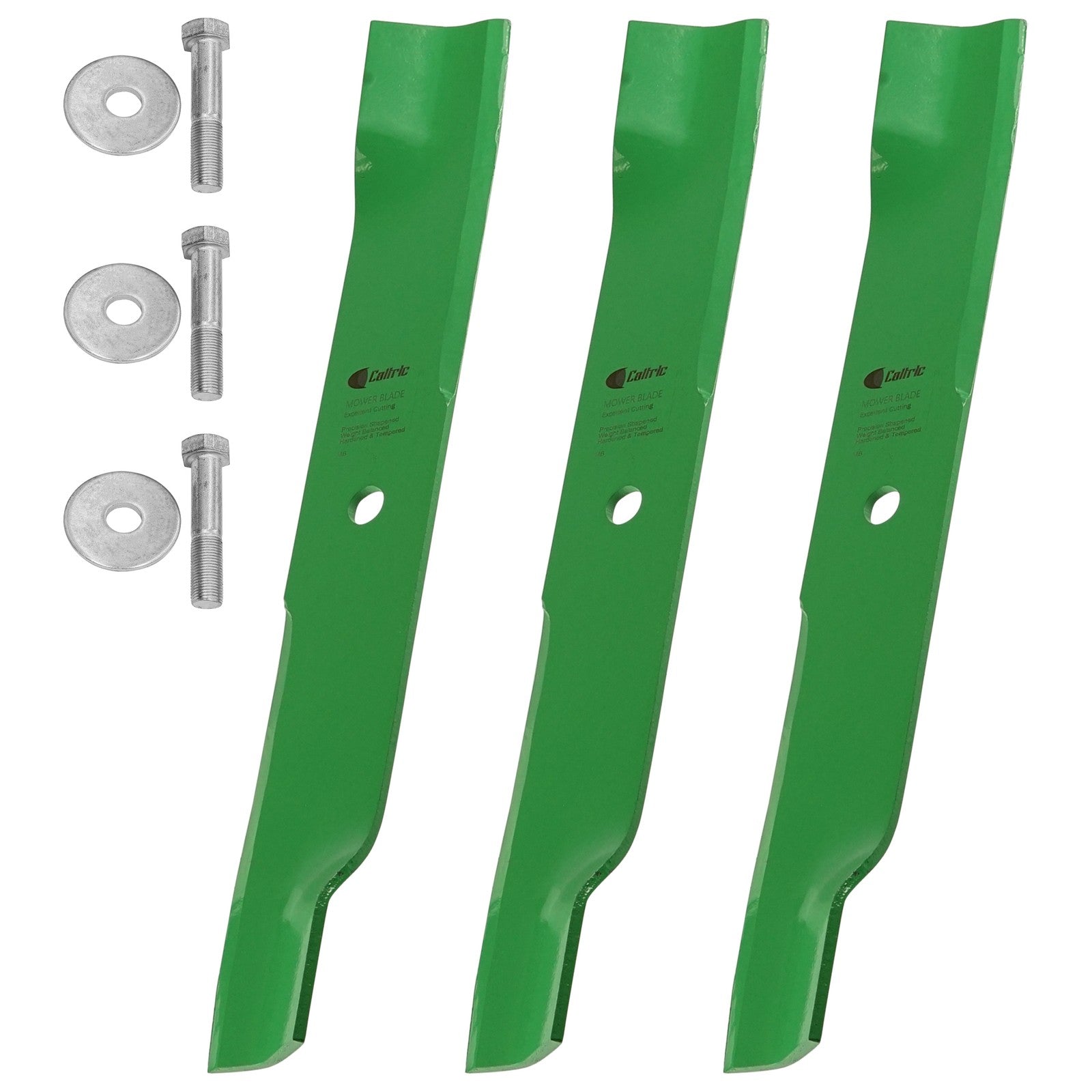 Mower Blades 103-2528 / 103-2518 - 52-Inch Deck replacement mower blades Blades with Mounting Bolts with mounting bolts.