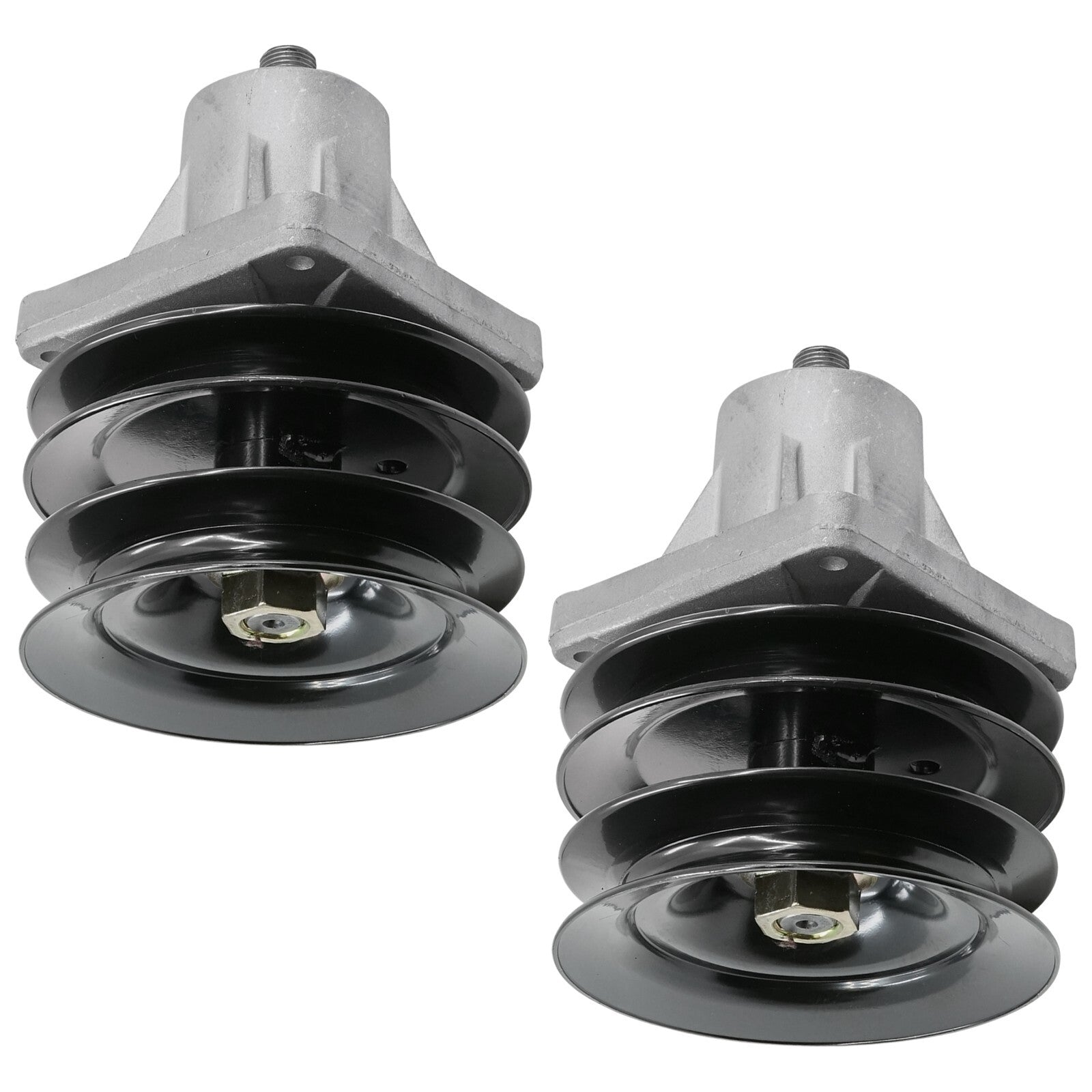 2 Spindle Assemblies + Pulley + Hardware 618-0241 spindle assembly for Cub Cadet MTD mower deck.