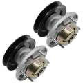 2 Spindle Assemblies + Pulley + Hardware AM126418D spindle assembly for John Deere mower deck.