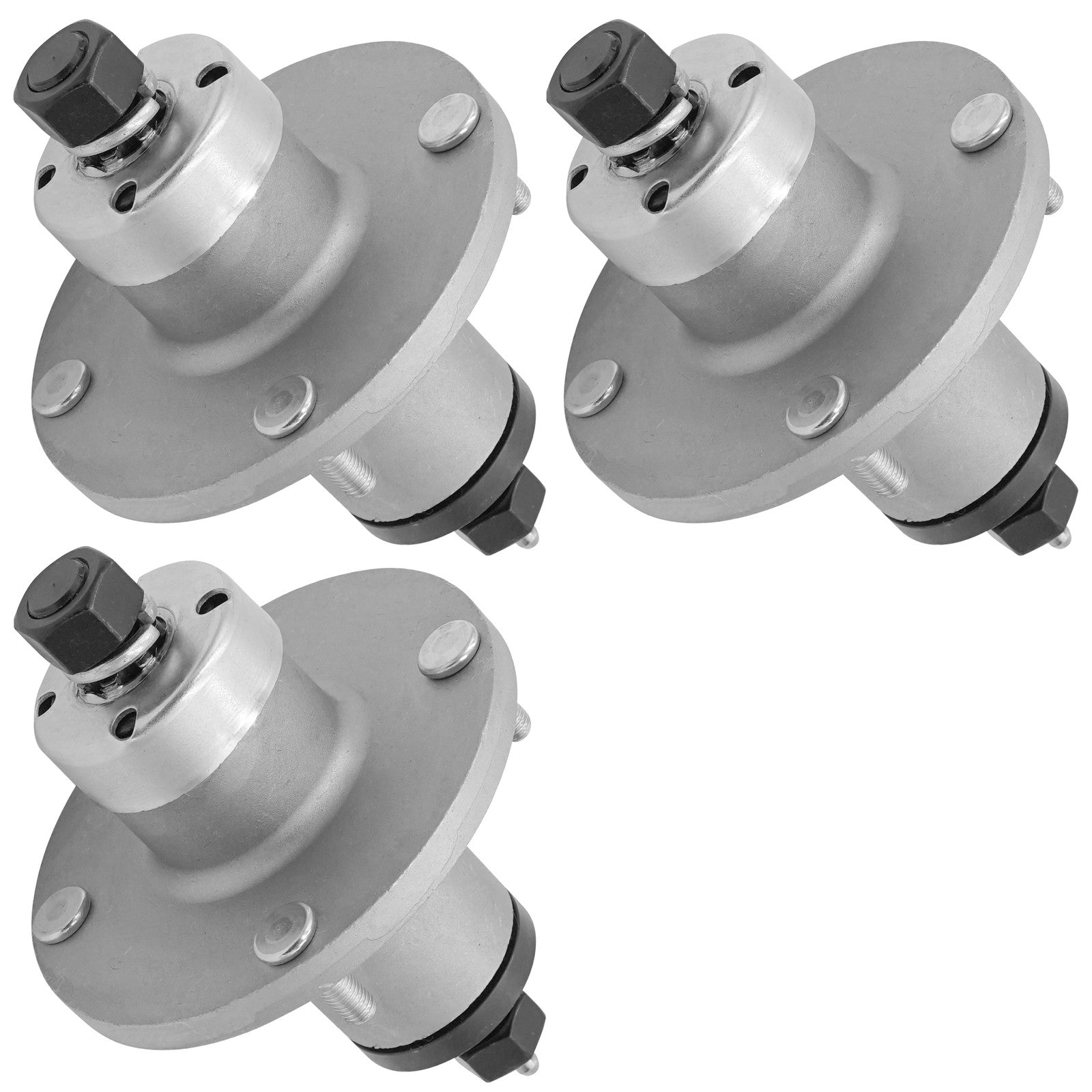 3 Spindle Assemblies AM136733 spindle assembly for John Deere mower deck.