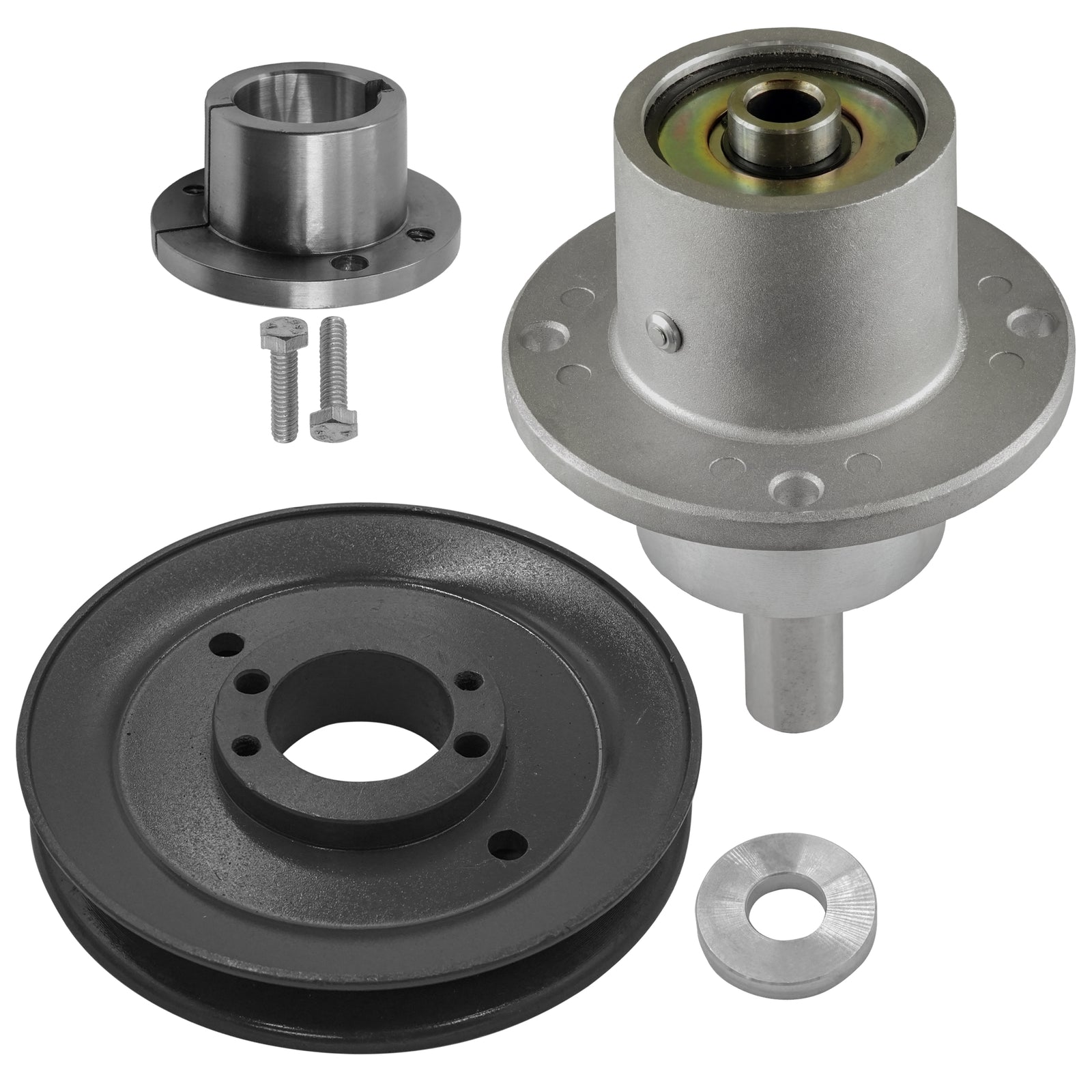 1 Spindle Assembly + Pulley 5061033SM spindle assembly for Ferris Scag mower deck.