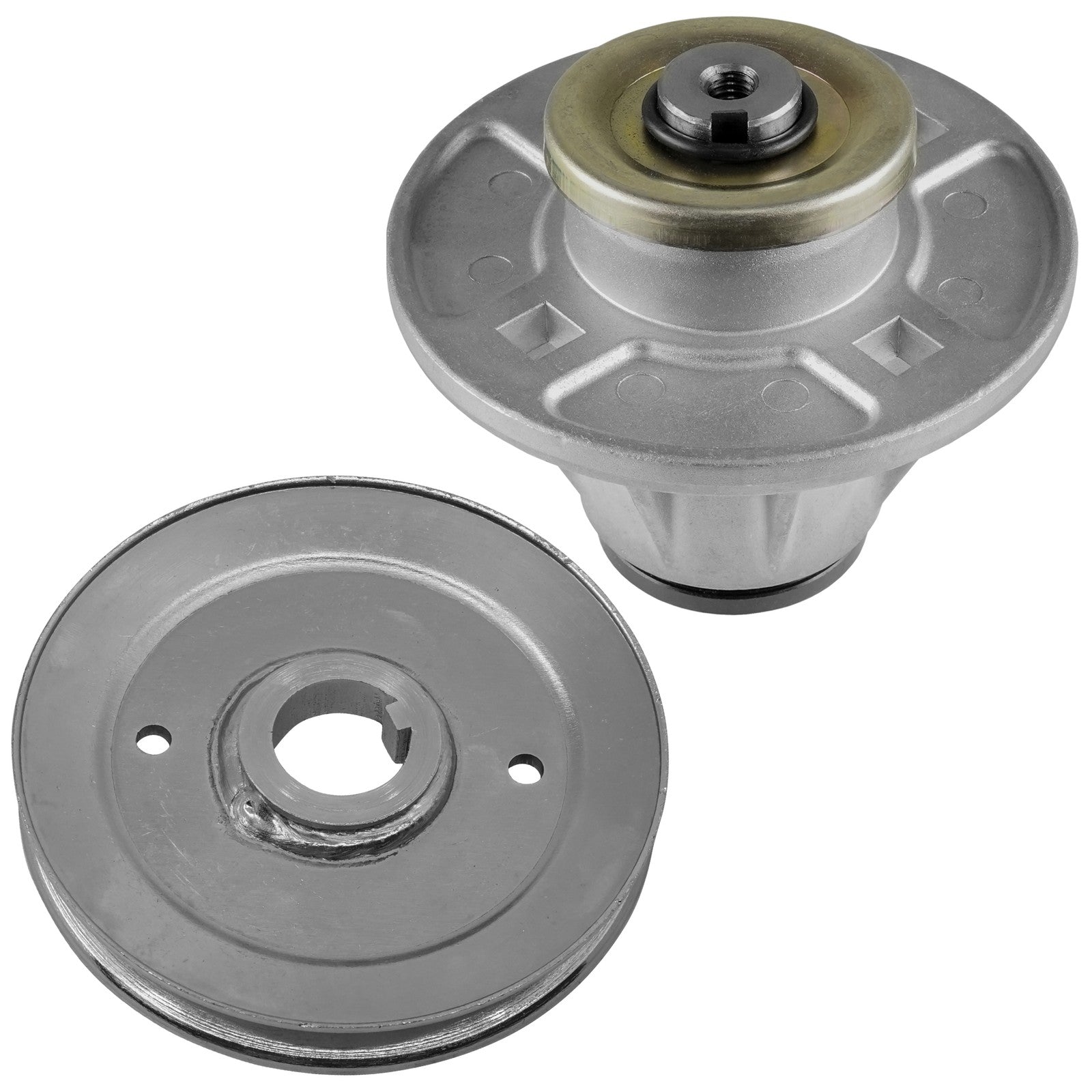 1 Spindle Assembly + Pulley 61543800 spindle assembly for Gravely Ariens mower deck.