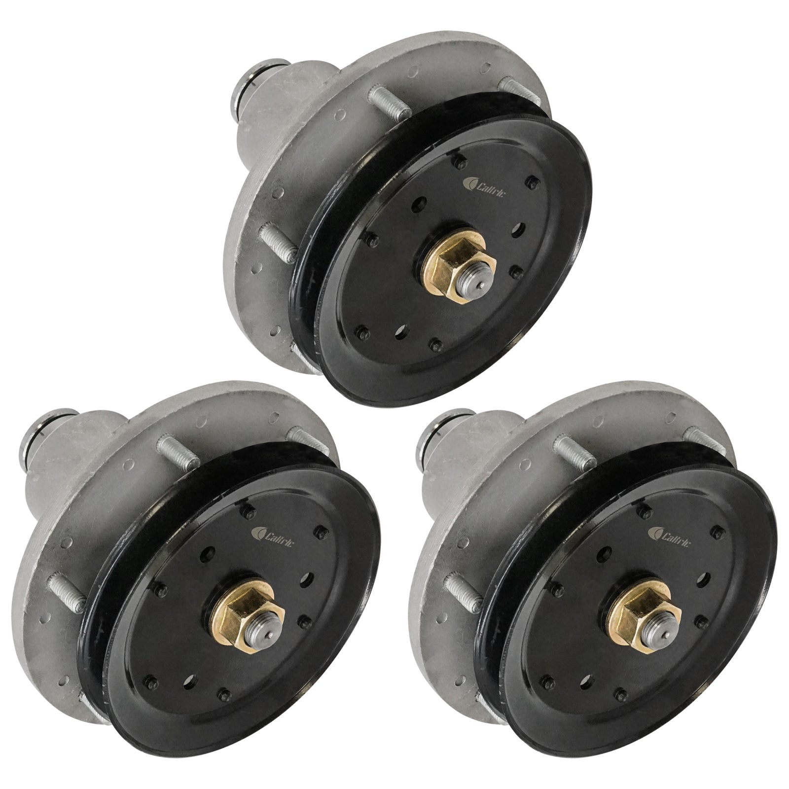 3 Spindle Assemblies + Pulley + Blade 116-3344 spindle assembly for Exmark Ariens mower deck.