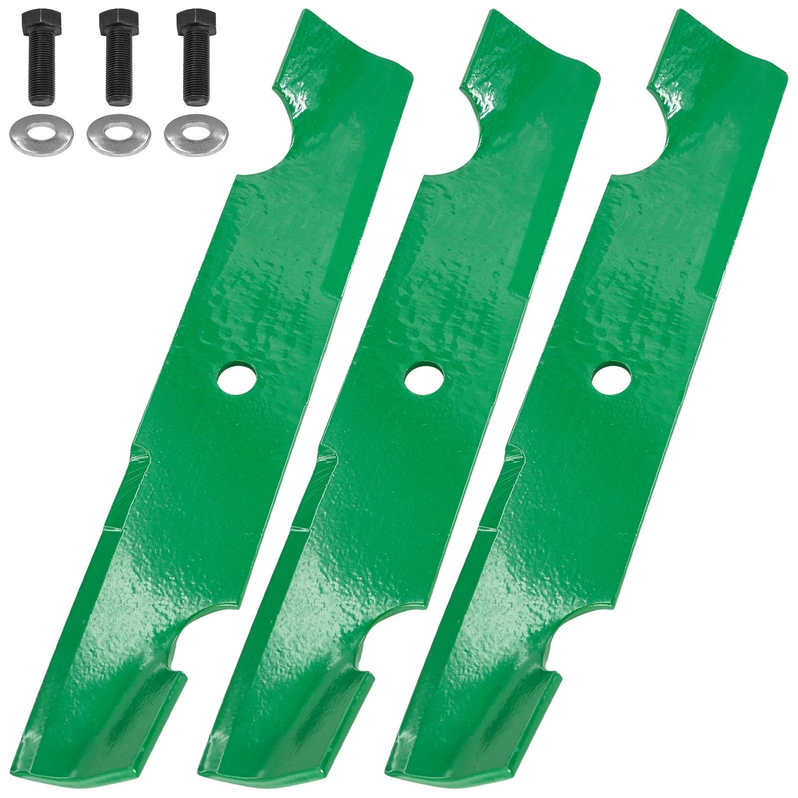 Mower Blades 02961700 / 038-4221-00 replacement mower blades 3-Pack with mounting bolts.