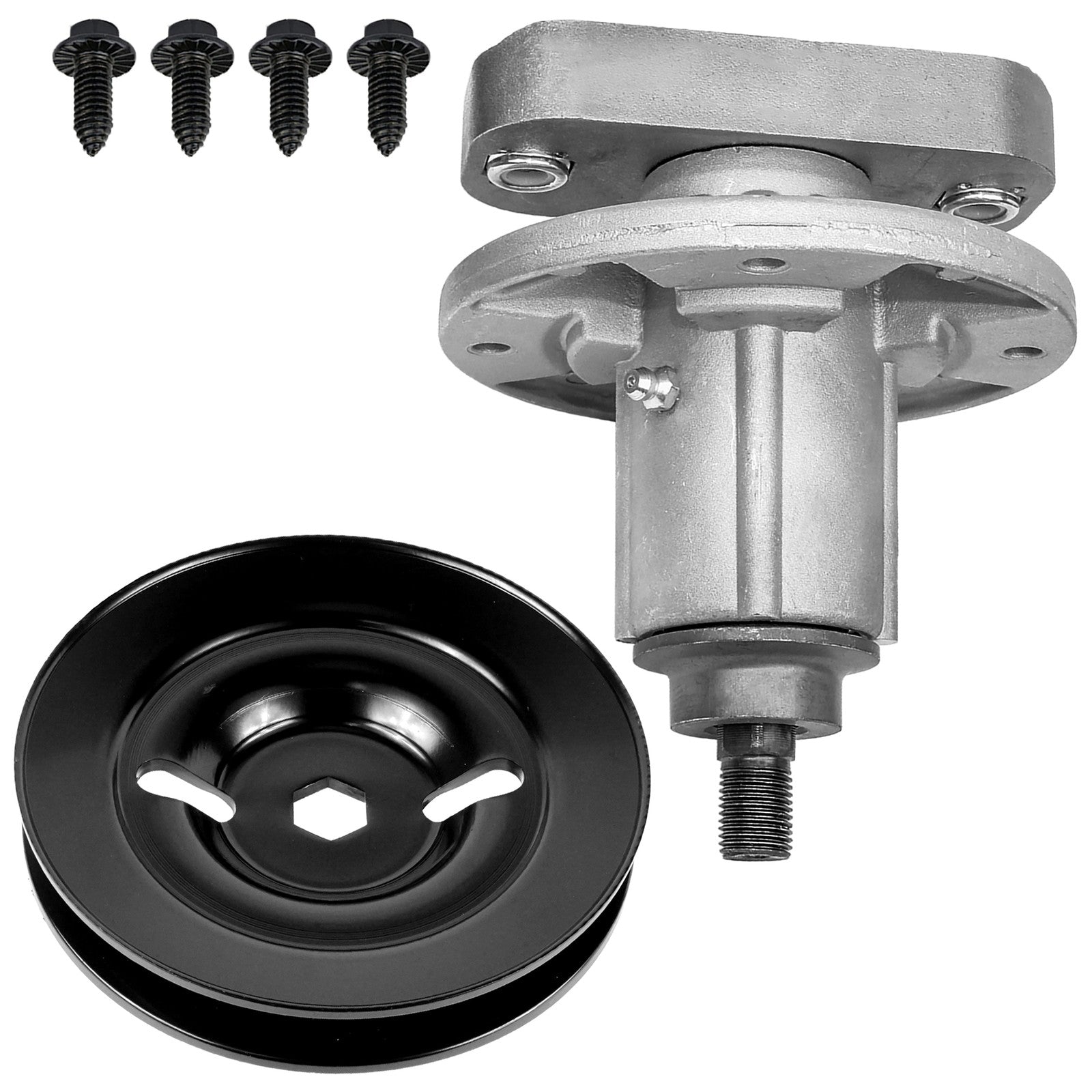 1 Spindle Assembly + Pulley GY20785 spindle assembly for John Deere mower deck.