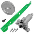 1 Spindle Assembly + Pulley + Blade + Hardware 532130794 spindle assembly for Husqvarna Poulan mower deck.