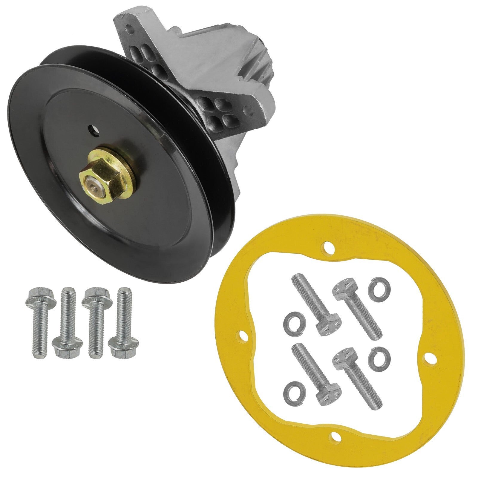 1 Spindle Assembly + Pulley 918-04822B spindle assembly for MTD mower deck.