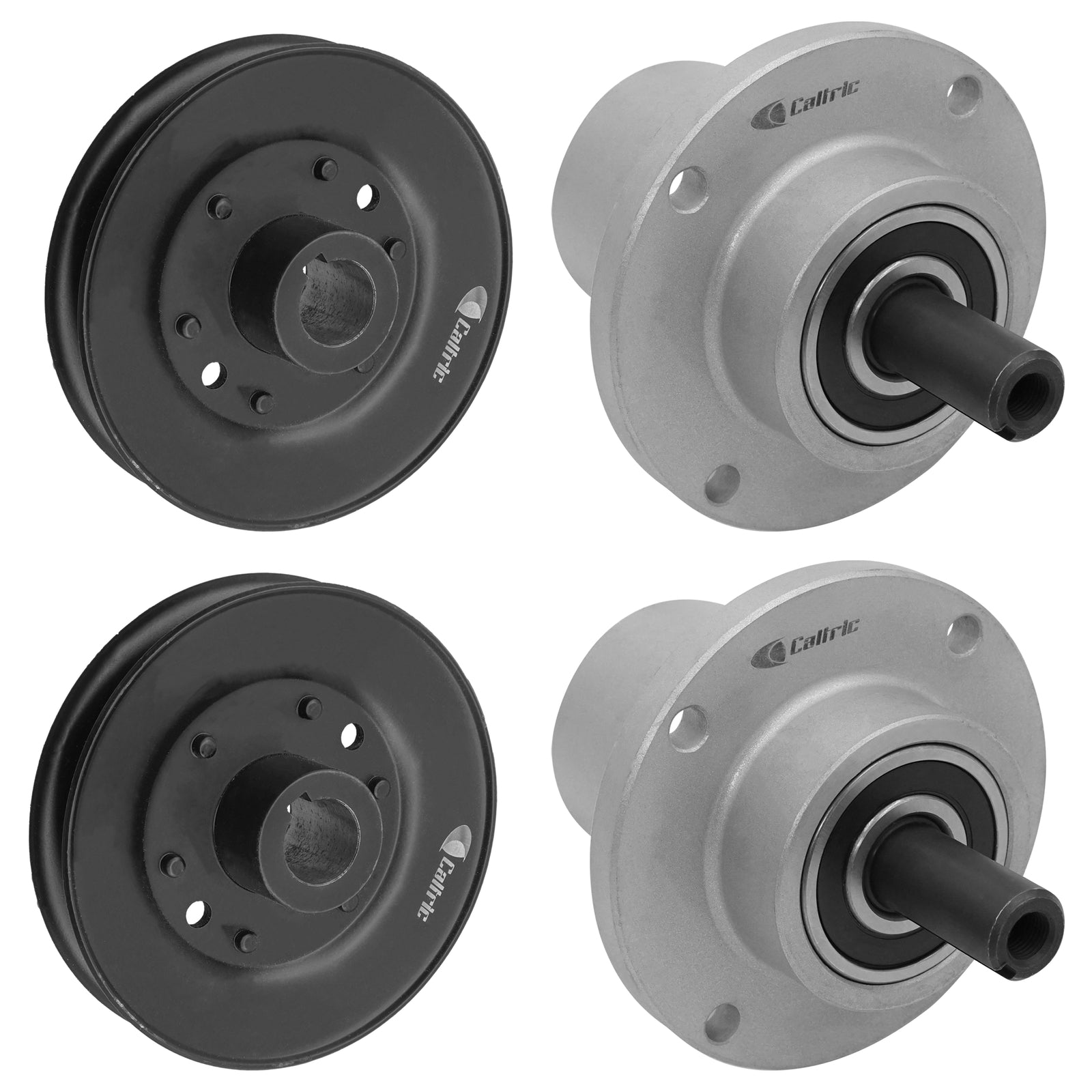 2 Spindle Assemblies + Pulley 037-2002-00 spindle assembly for Bad Boy mower deck.
