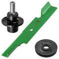 1 Spindle Assembly + Pulley + Blade 43644 spindle assembly for Scag mower deck.