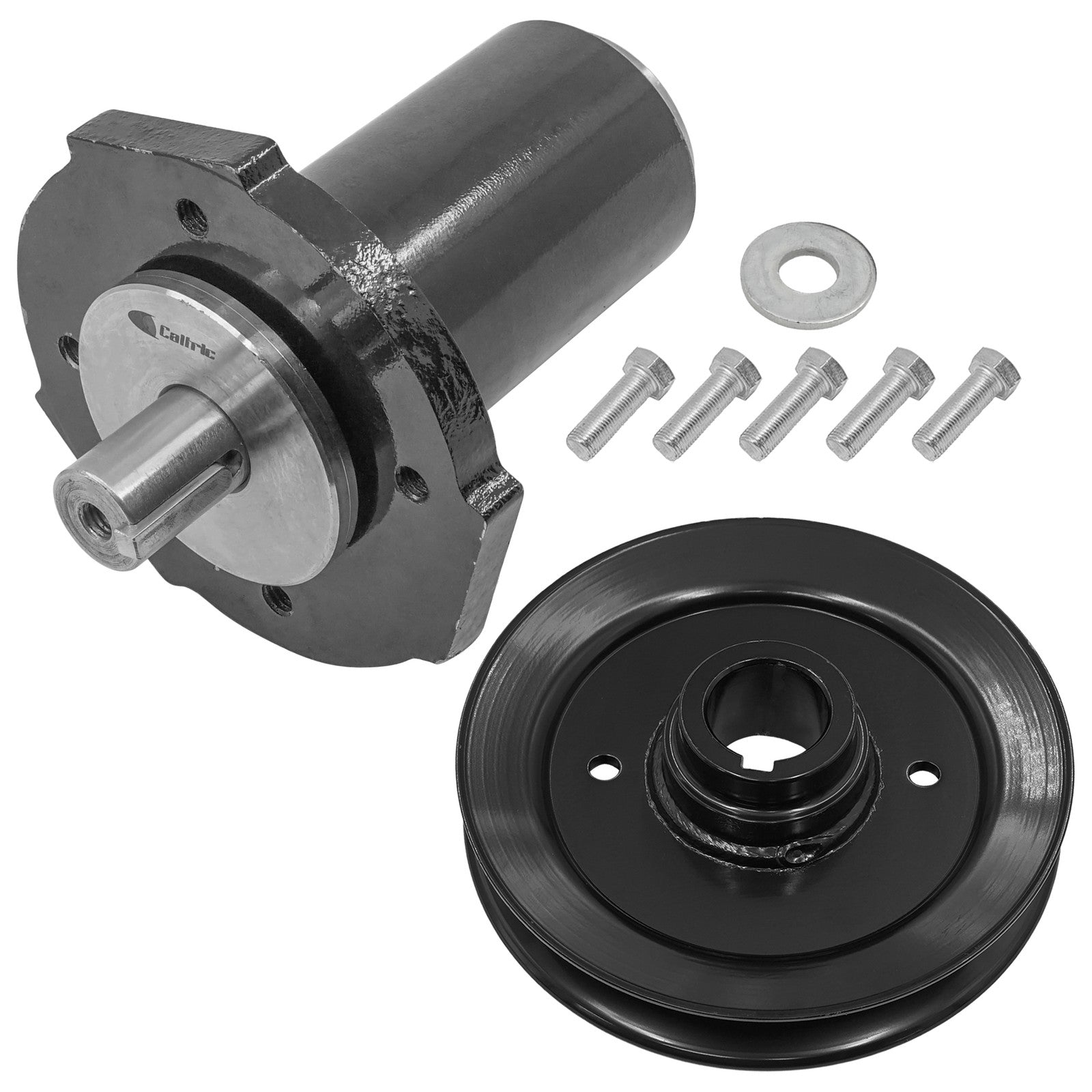 1 Spindle Assembly + Pulley 59125000 spindle assembly for Gravely Ariens mower deck.