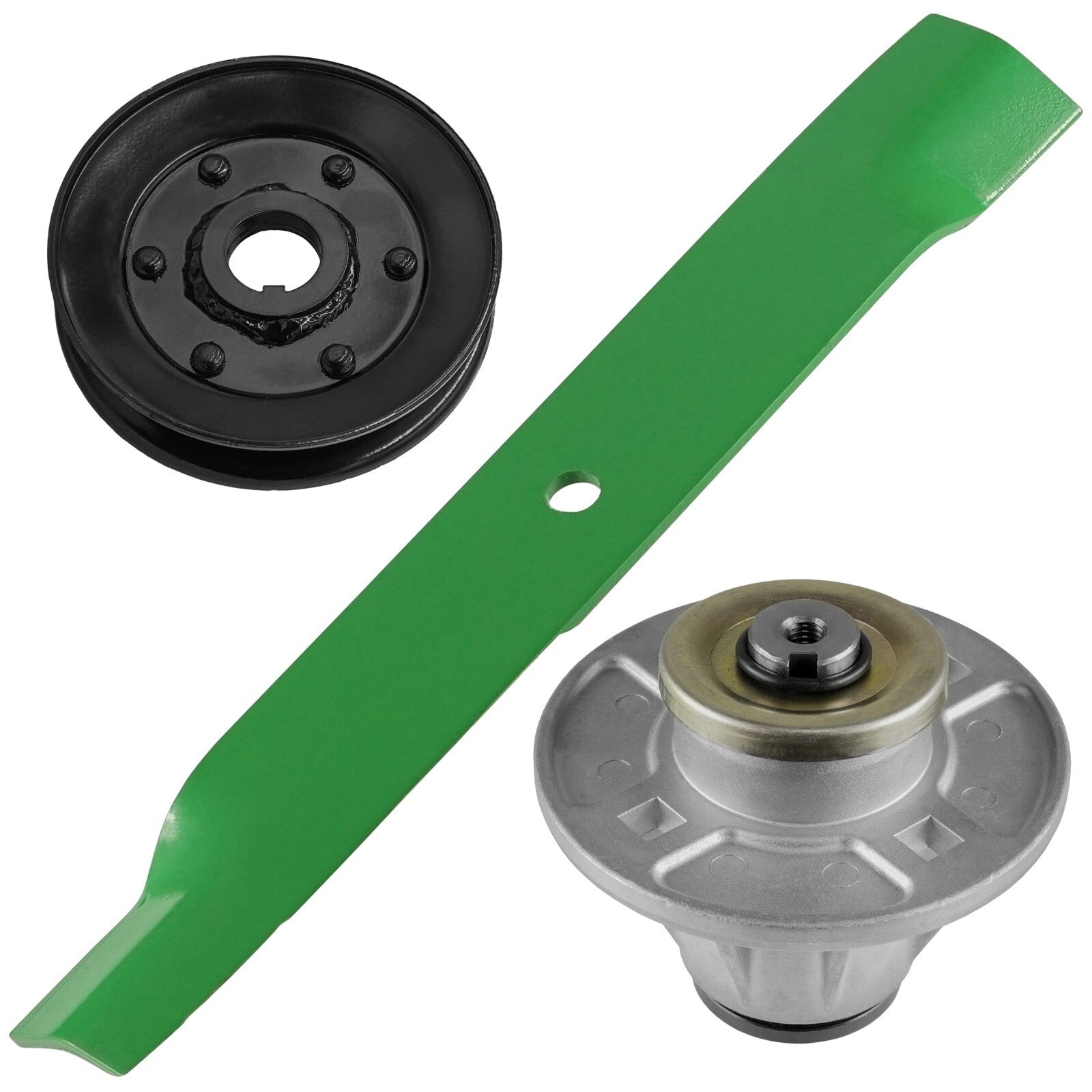 1 Spindle Assembly + Pulley + Blade 51510000 spindle assembly for Ariens Gravely mower deck.