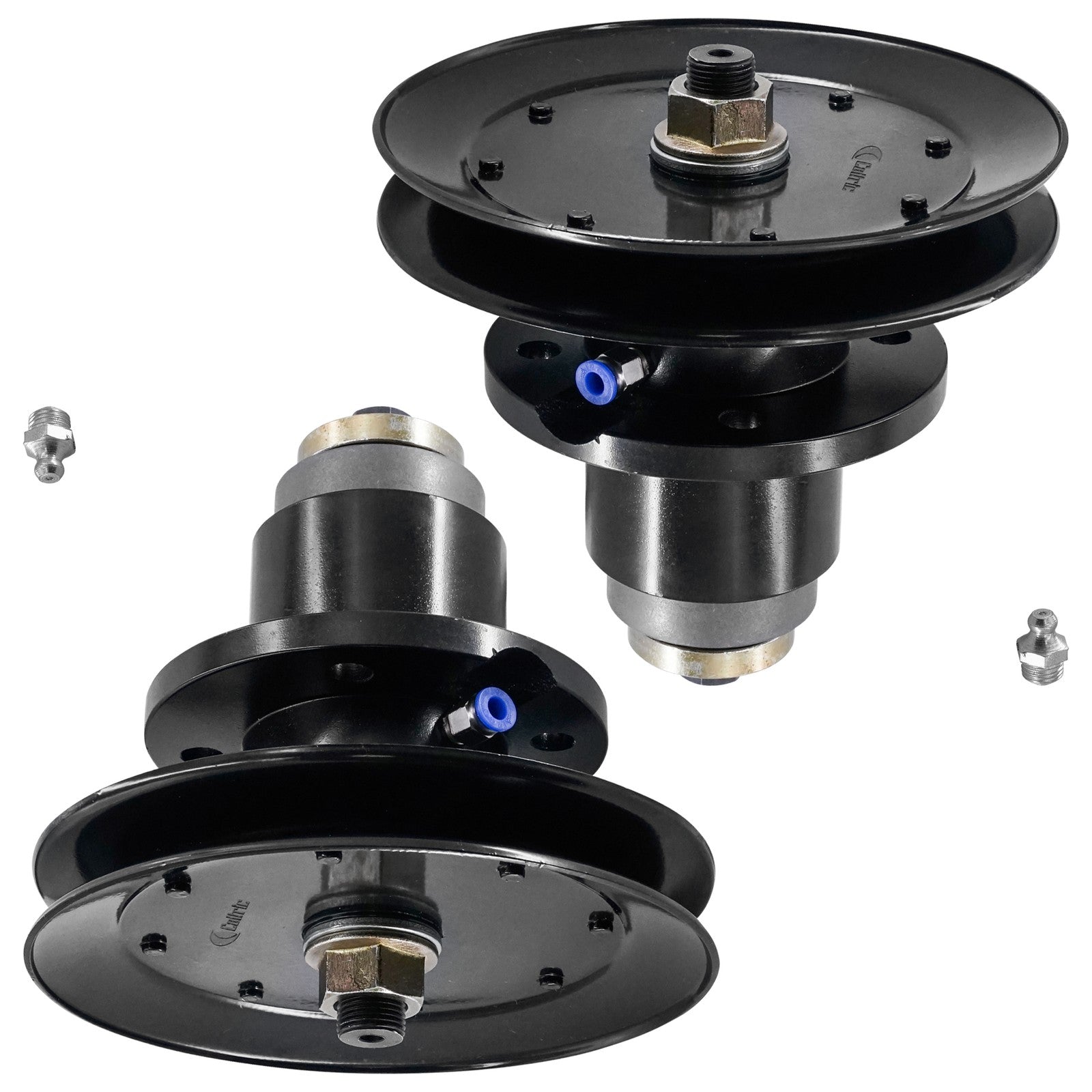 2 Spindle Assemblies + Pulley 310-097S spindle assembly for Land Pride mower deck.