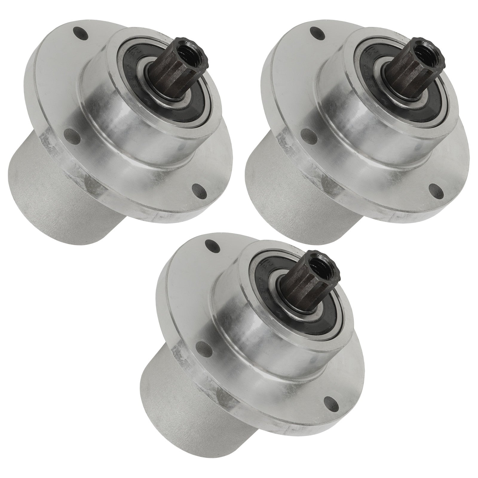 3 Spindle Assemblies 783506P spindle assembly for Hustler John Deere mower deck.
