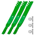 Mower Blades 613112 / 105-8777-03 for Toro / Exmark 60-Inch Deck replacement mower blades 3-Pack with mounting bolts.