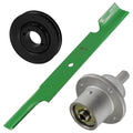 1 Spindle Assembly + Pulley + Blade 71460007 spindle assembly for Ferris John Deere mower deck.