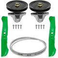 2 Spindle Assemblies + Blade + Belt 918-05078A spindle assembly for Cub Cadet Troy-Bilt mower deck.