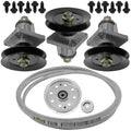 3 Spindle Assemblies + Pulley + Belt 618-0660 spindle assembly for MTD mower deck.