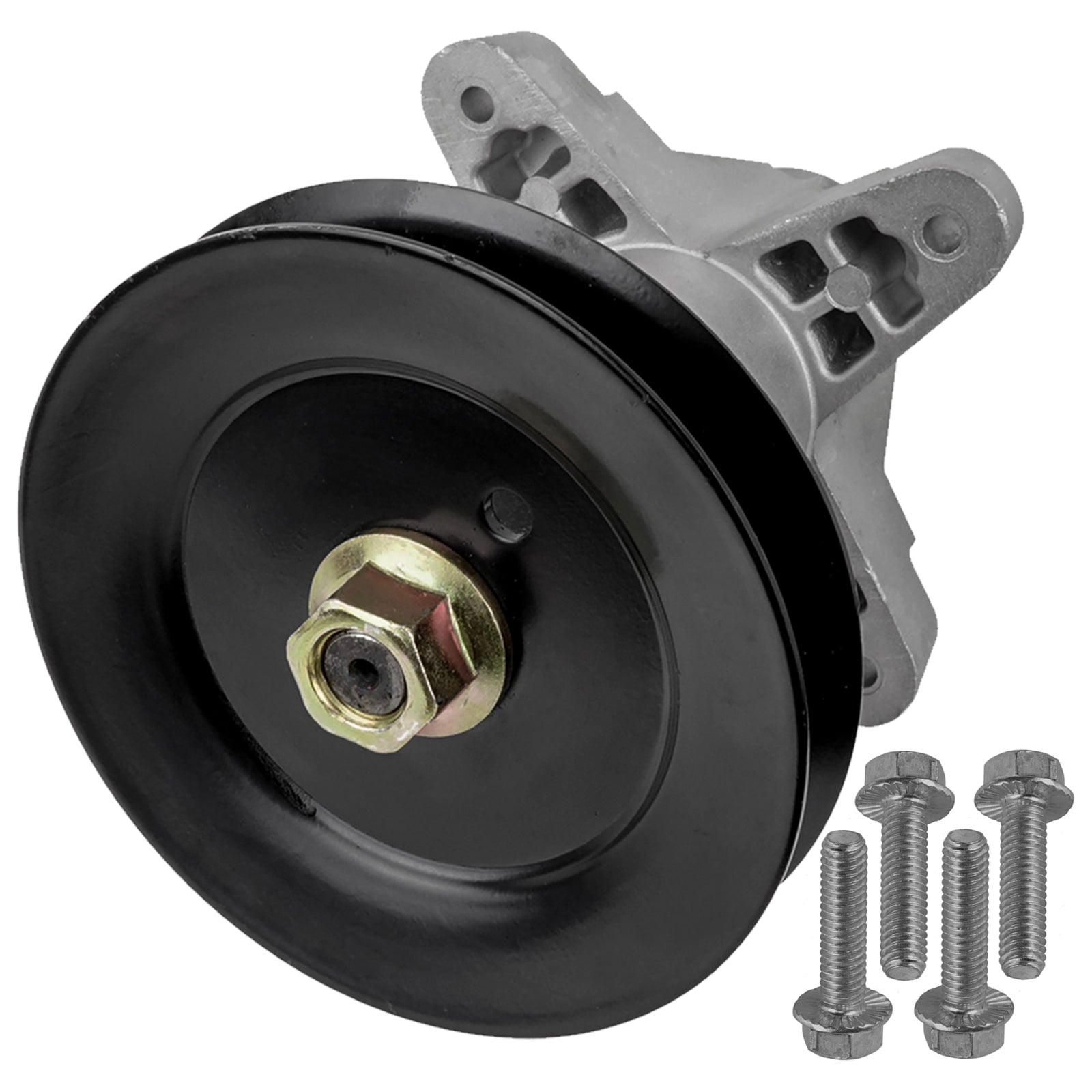 1 Spindle Assembly + Pulley 618-04608 spindle assembly for MTD Cub Cadet mower deck.