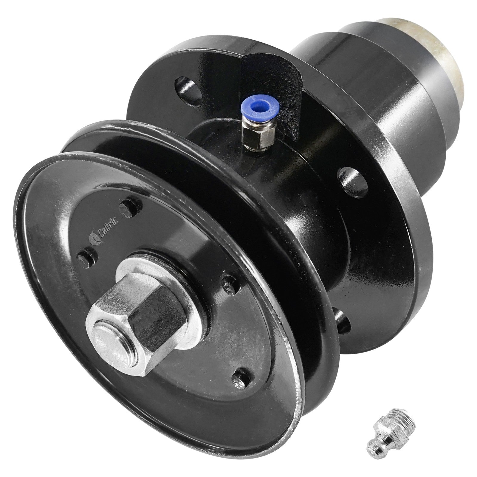 1 Spindle Assembly + Pulley 315-377S spindle assembly for Land Pride John Deere mower deck.