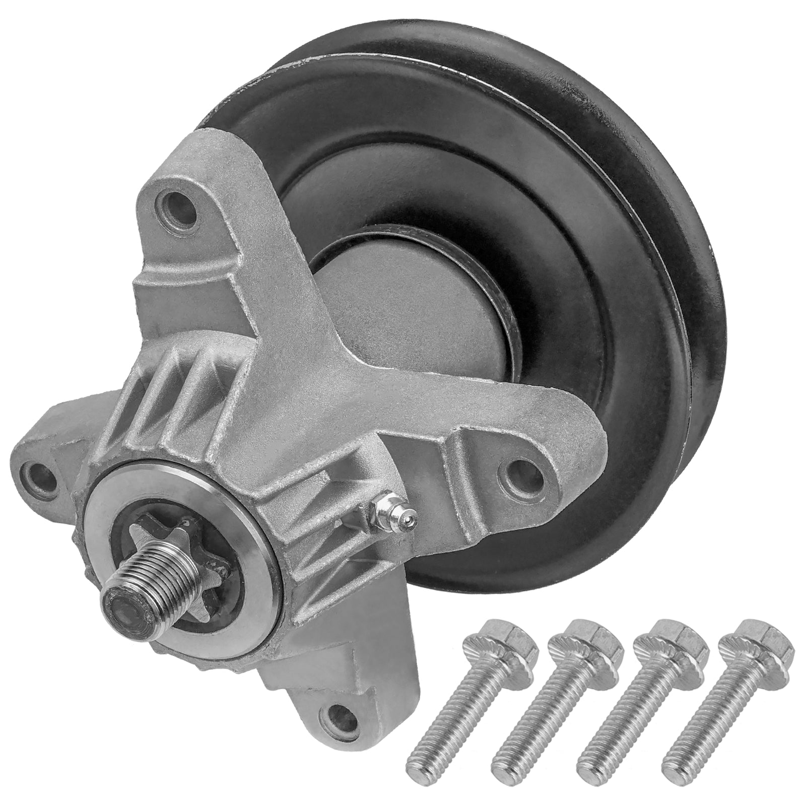 1 Spindle Assembly + Pulley 918-04474B spindle assembly for MTD Toro mower deck.