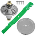 1 Spindle Assembly + Blade GY20454 spindle assembly for John Deere mower deck.