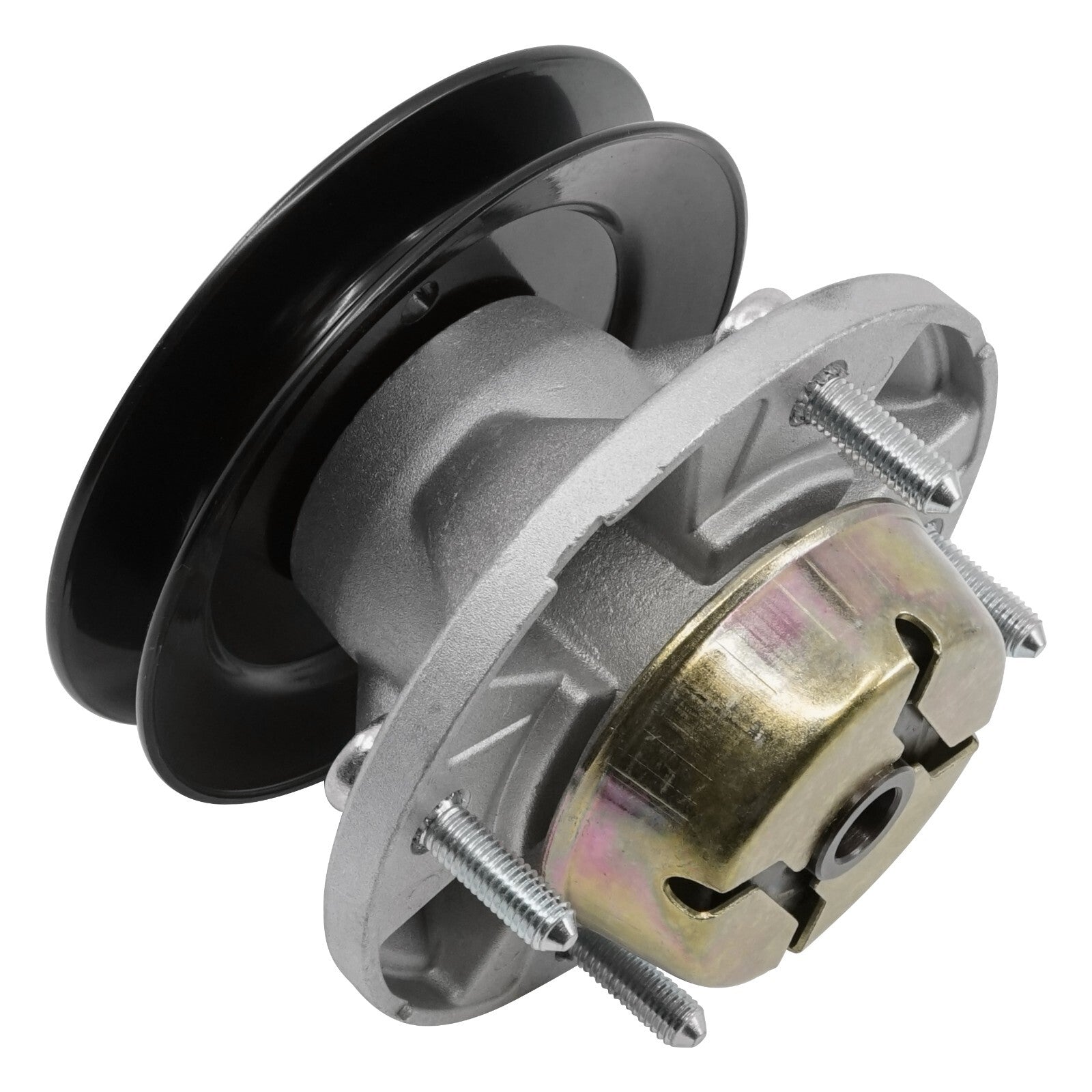 1 Spindle Assembly + Pulley + Hardware AM126418 spindle assembly for John Deere mower deck.