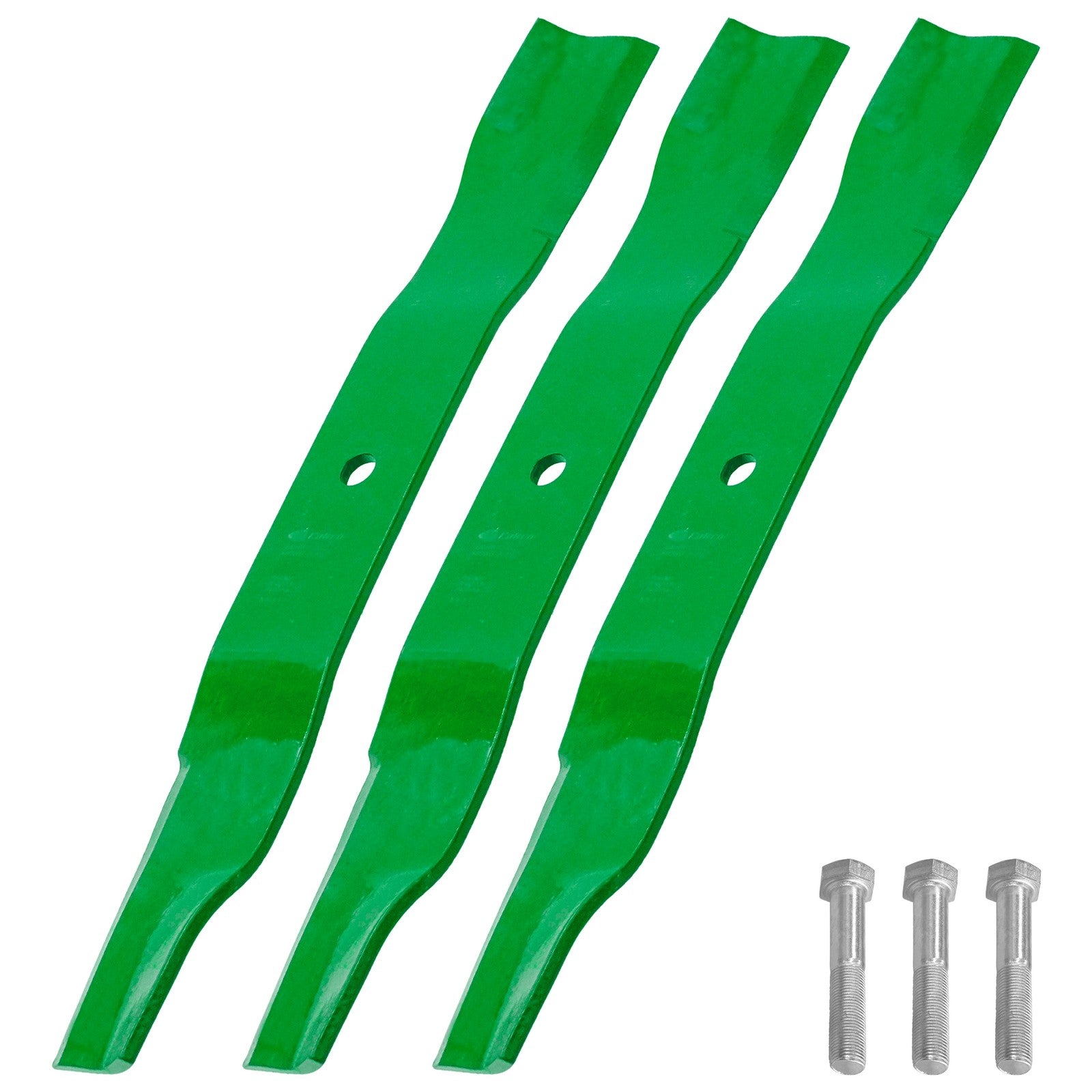 Mower Blades 11211-02 / 112111-02 - 52-Inch Deck replacement mower blades Blades with Mounting Bolts with mounting bolts.