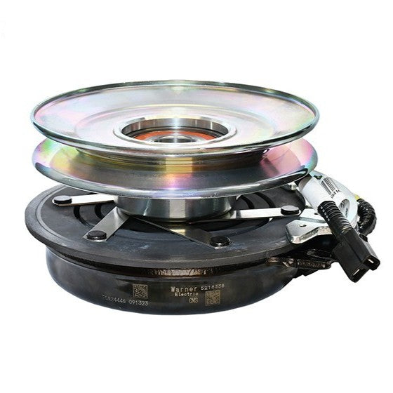 Warner 5218-338 electric PTO clutch with 1-1/8-inch keyed bore for John Deere Z915E 60-inch mower replacing TCA24446.